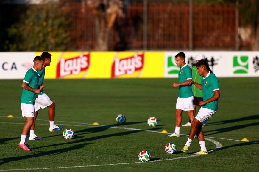 Soccer Football - FIFA World Cup - Inter-Confederation Playoffs - Bolivia Training - Centro Deportivo Borregos, Monterrey, Mexico - March 25, 2026
General view of Bolivia players during training REUTERS/Raquel Cunha