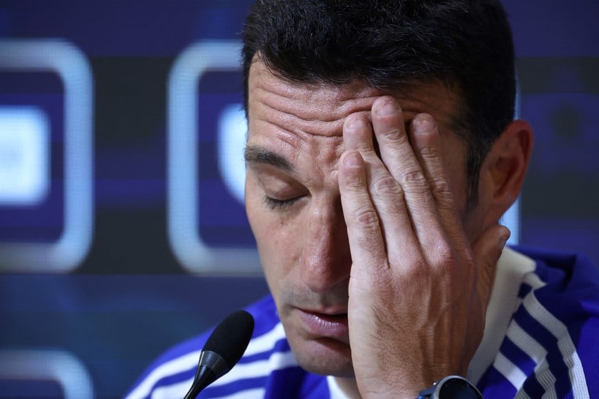 Soccer Football - International Friendly - Argentina Press Conference - Ezeiza Training Complex, Buenos Aires, Argentina - March 26, 2026
Argentina coach Lionel Scaloni during a press conference REUTERS/Agustin Marcarian