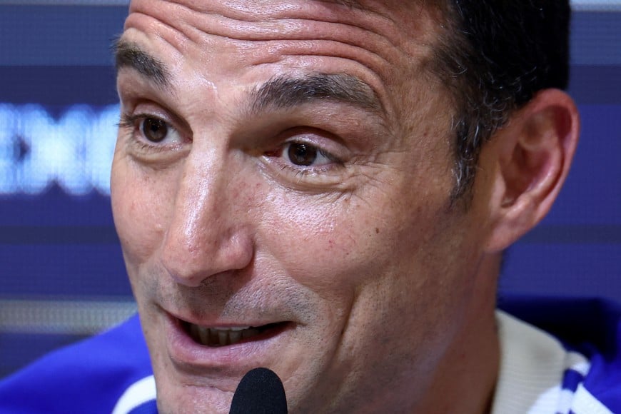 Soccer Football - International Friendly - Argentina Press Conference - Ezeiza Training Complex, Buenos Aires, Argentina - March 26, 2026
Argentina coach Lionel Scaloni during a press conference REUTERS/Agustin Marcarian