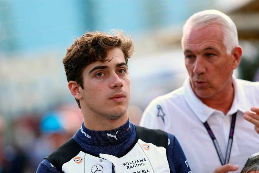 Mc Gough junto a Colapinto, cuando formaba parte del equipo Williams. Gentileza