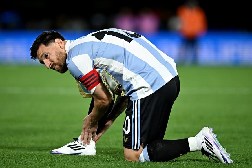 Soccer Football - World Cup - South American Qualifiers - Argentina v Peru - Estadio Mas Monumental, Buenos Aires, Argentina - November 19, 2024
Argentina's Lionel Messi before the match REUTERS/Rodrigo Valle