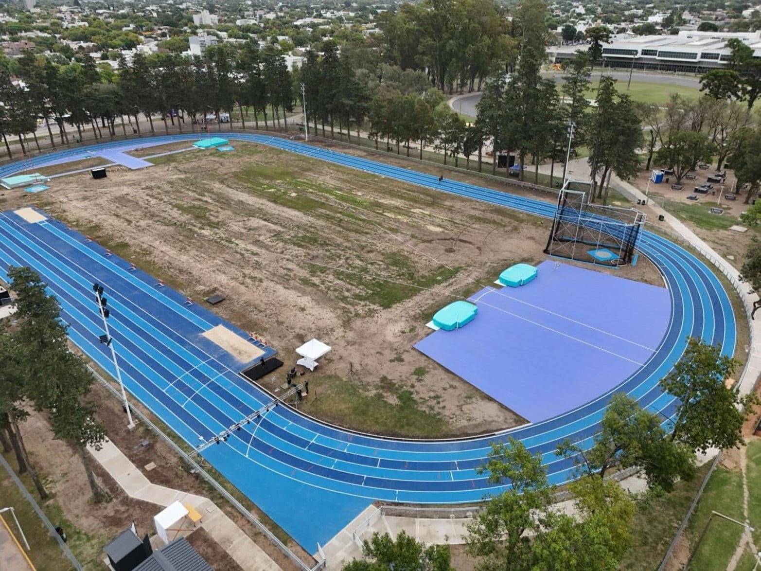 La nueva pista de atletismo en la ciudad de Venado Tuerto.