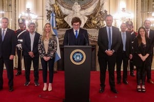 El presidente de la Nación, Javier Milei, este viernes en cadena nacional. Crédito: Oficina del Presidente