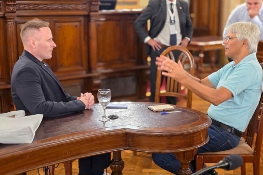 Chris Meniw junto a Mario Cáffaro