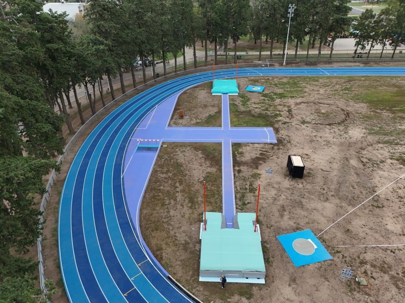 La nueva pista de atletismo en la ciudad de Venado Tuerto.