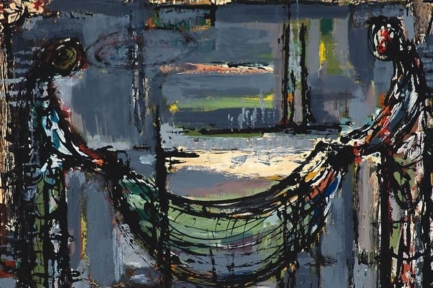 Fragmento de "Los que esperan" de Giacaglia. Foto: Museo de Bellas Artes Juan B. Castagnino