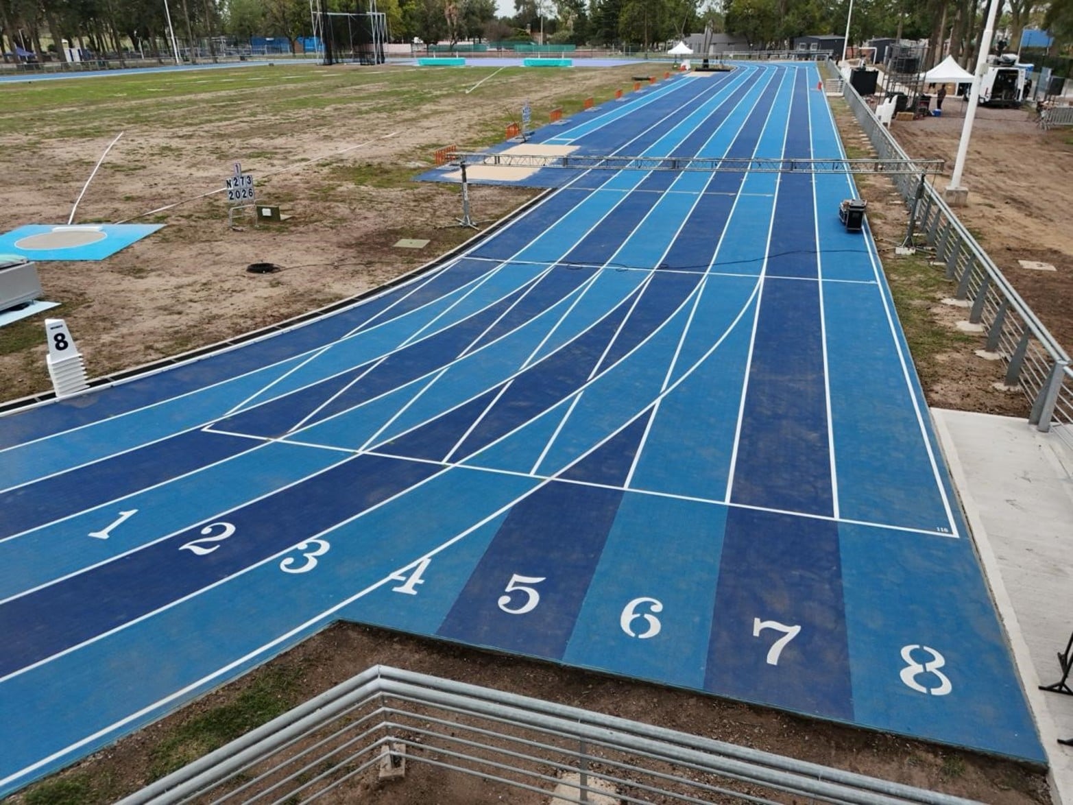 La nueva pista de atletismo en la ciudad de Venado Tuerto.