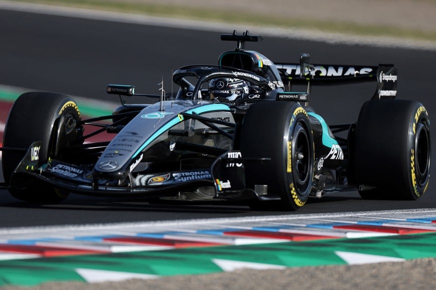 Formula One F1 - Japanese Grand Prix - Suzuka Circuit, Suzuka, Japan - March 27, 2026
Mercedes' George Russell during practice REUTERS/Issei Kato