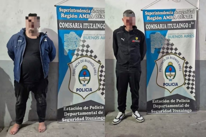 Los delincuentes detenidos tras el robo.