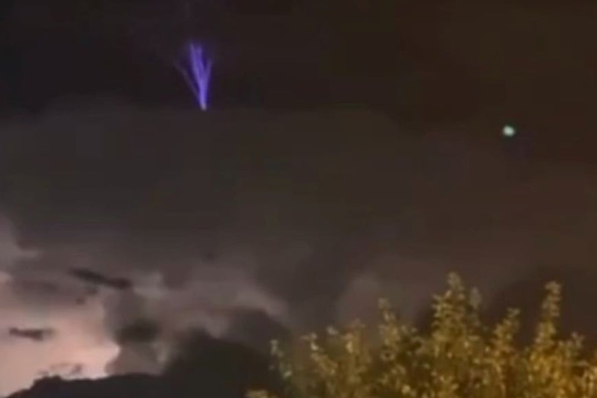 El fenómeno meteorológico ocurrió durante la noche del domingo.