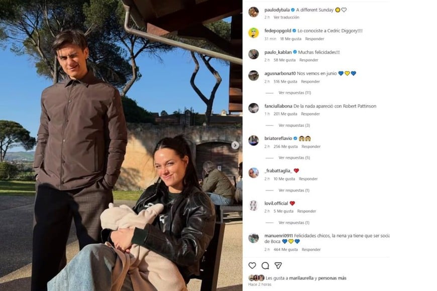 Oriana y Dybala sorprendieron con las primeras fotos junto a su hija Gia.