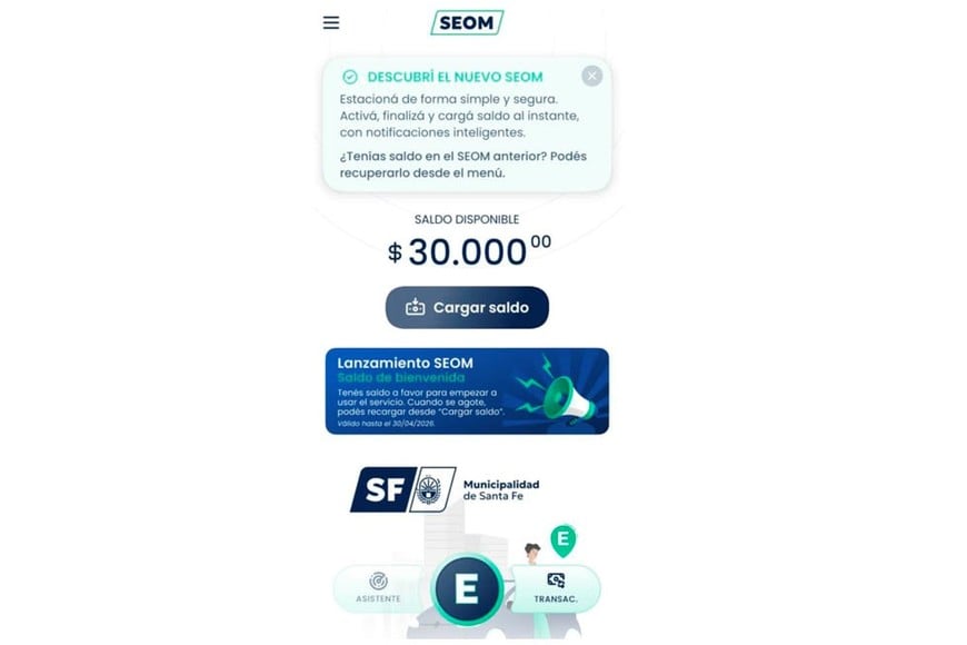 La pantalla principal.