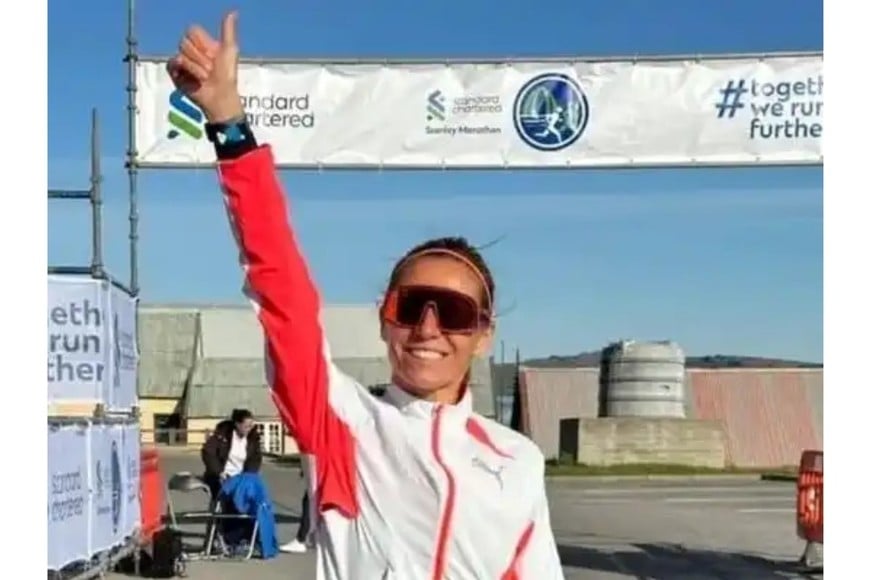 Candela Cerrone gritó el triunfo con fervor malvinero. Foto: Gentileza