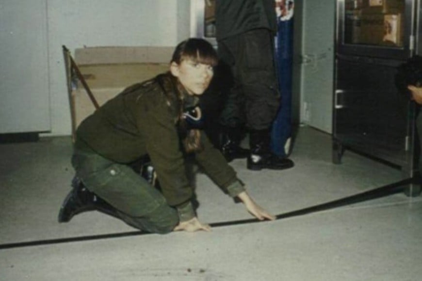 Alicia Mabel Reinoso en Comodoro Rivadavia durante 1982. Como parte del Hospital Reubicable de la Fuerza Aérea.