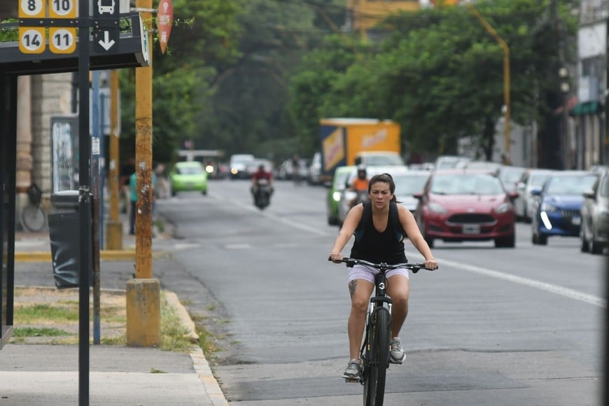 Así se vio la ciudad un día de paro de colectivos, en febrero de 2024. Foto: Flavio Raina