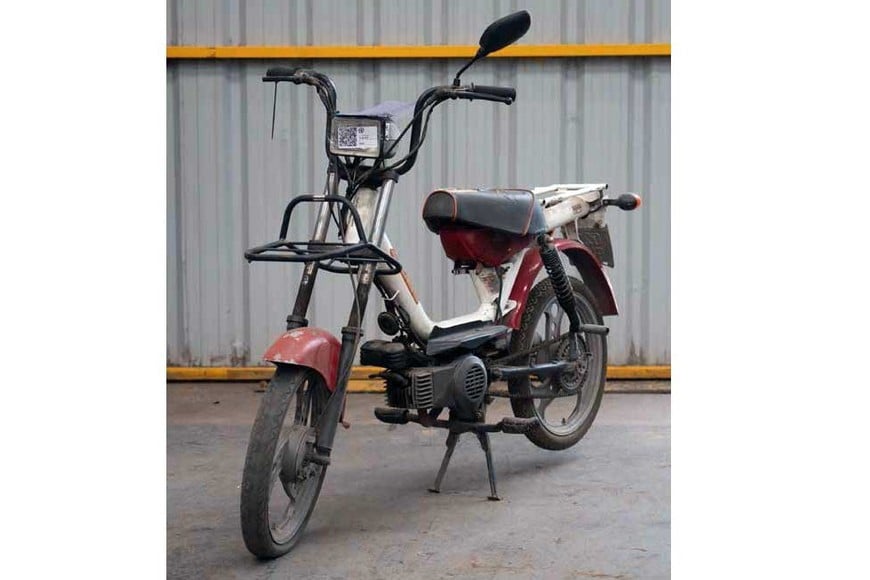 La moto que llamó la atención.