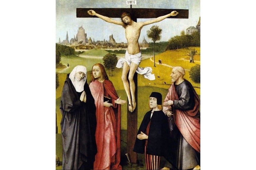 "Crucifixión con donante".  Foto: Museos Reales de Bellas Artes de Bélgica