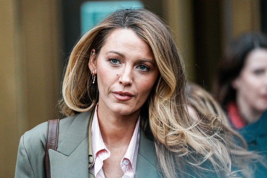 Actor Blake Lively leaves the courthouse after 'settlement conference' at the United States District Court in New York City, U.S., February 11, 2026. REUTERS/Eduardo Munoz