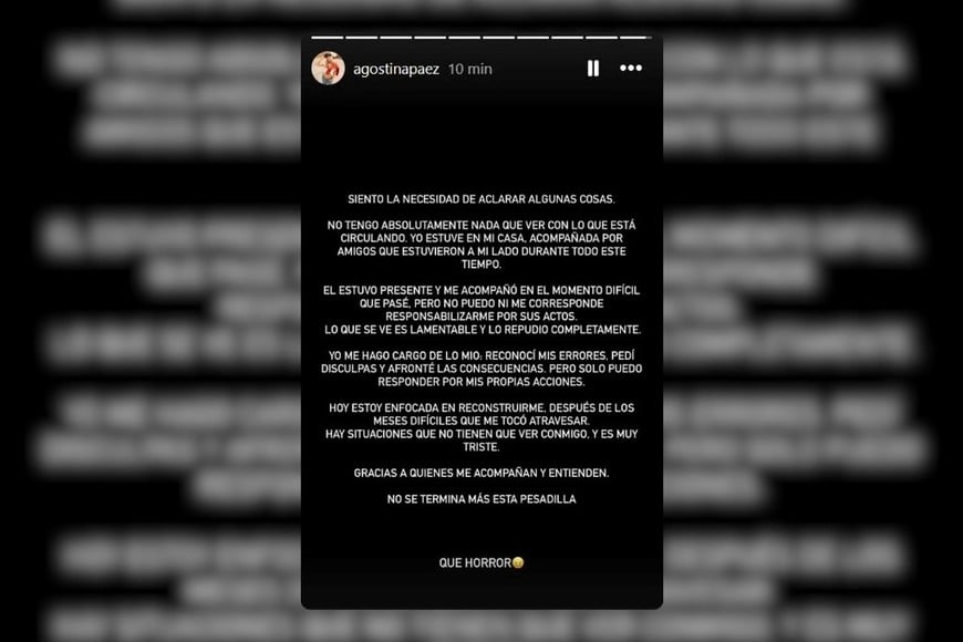 “Qué horror”: el padre de Agostina Páez hizo un gesto de mono y ella lo repudió