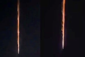 Lluvia de fuego en Río Negro.