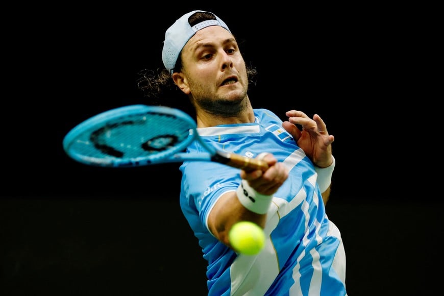 Tennis - Davis Cup - Qualifiers - South Korea v Argentina - Gijang Gymnasium, Busan, South Korea - February 7, 2026
Argentina's Marco Trungelliti in action during his match against South Korea's Kwon Soon-woo REUTERS/Kim Soo-Hyeon