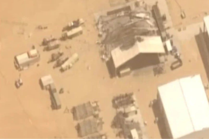 Una de las instalaciones de EEUU afectada por los misiles iraníes.