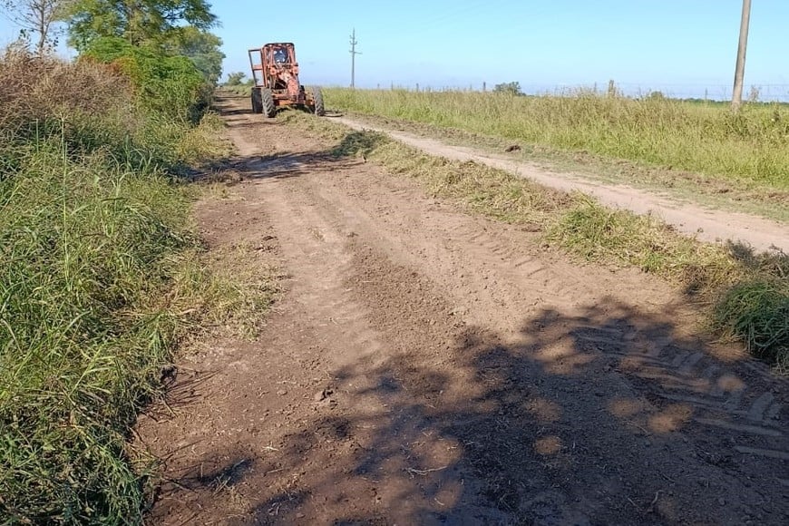 Fuerte trabajo en la red vial rural de San Jerónimo Norte en el mes de marzo.