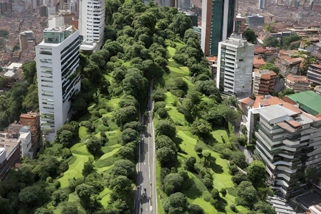 Árboles urbanos: reducen la temperatura del aire, filtran partículas contaminantes y mejoran la calidad del espacio público.