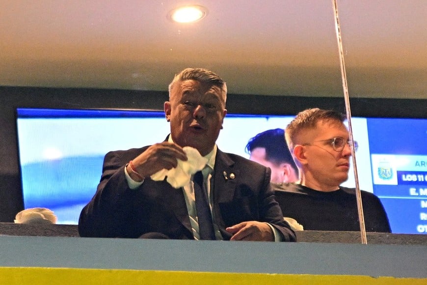 Soccer Football - International Friendly - Argentina v Zambia - Estadio La Bombonera, Buenos Aires, Argentina - March 31, 2026
AFA President Claudio Tapia inside the stadium before the match REUTERS/Rodrigo Valle