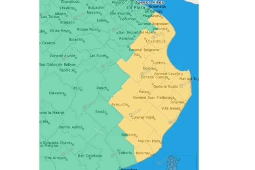 Pronóstico del Servicio Meteorológico Nacional