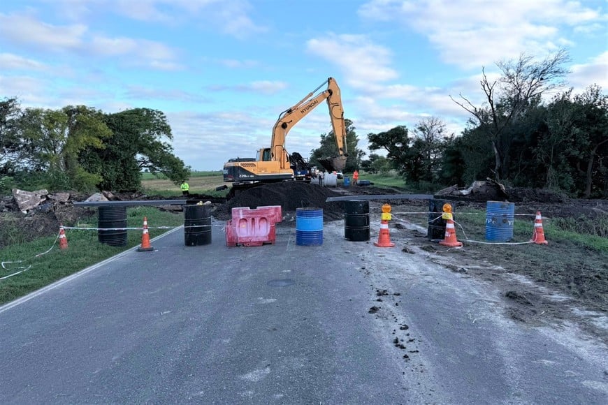 Rehabilitaron el tránsito totalmente en la Ruta Nacional 34, tras el colapso de una alcantarilla