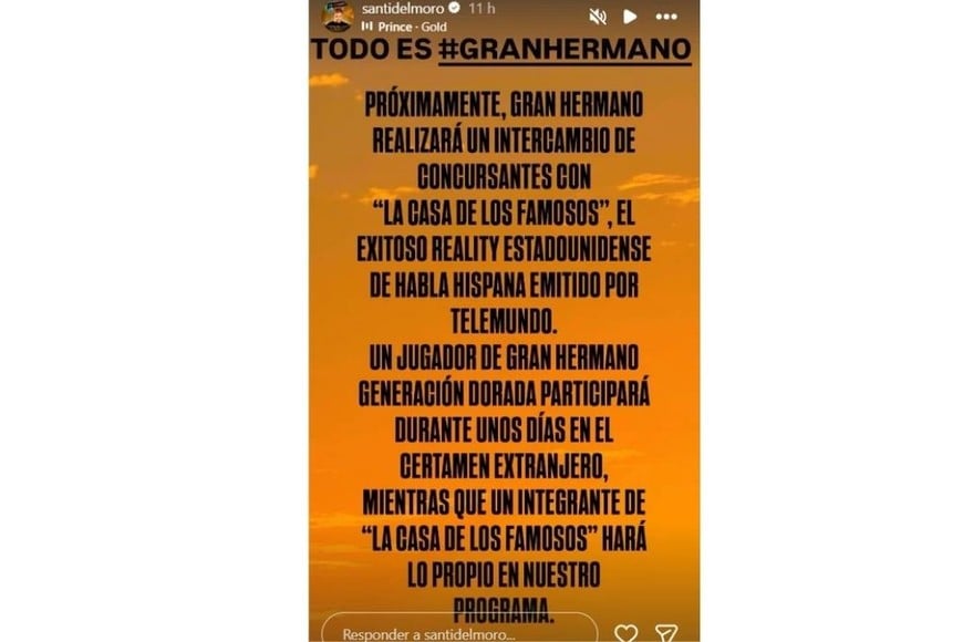 El anuncio en redes de Santiago del Moro