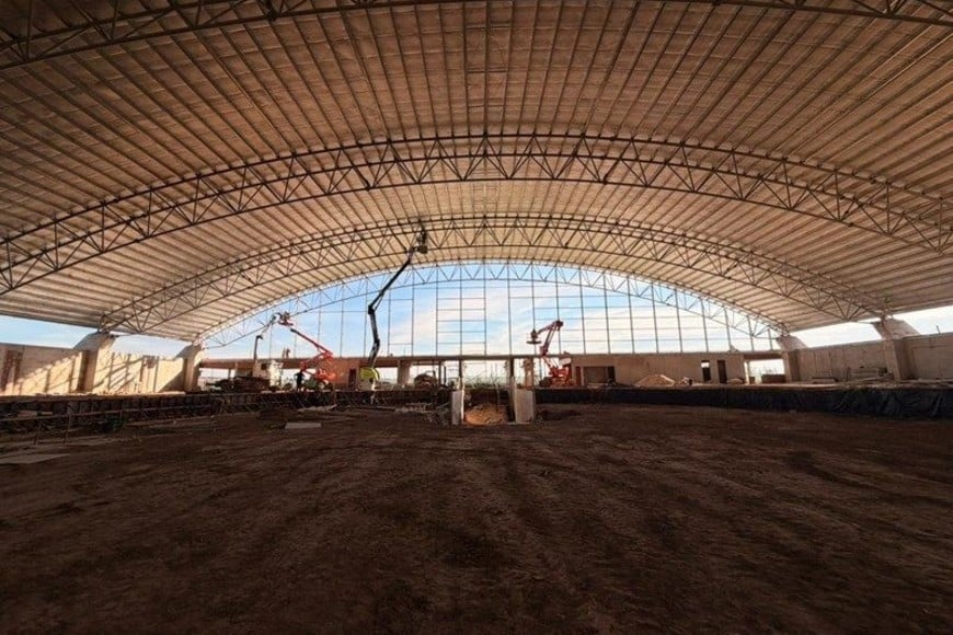 Con más del 60 % ejecutado, el velódromo de Rafaela entra en una fase decisiva