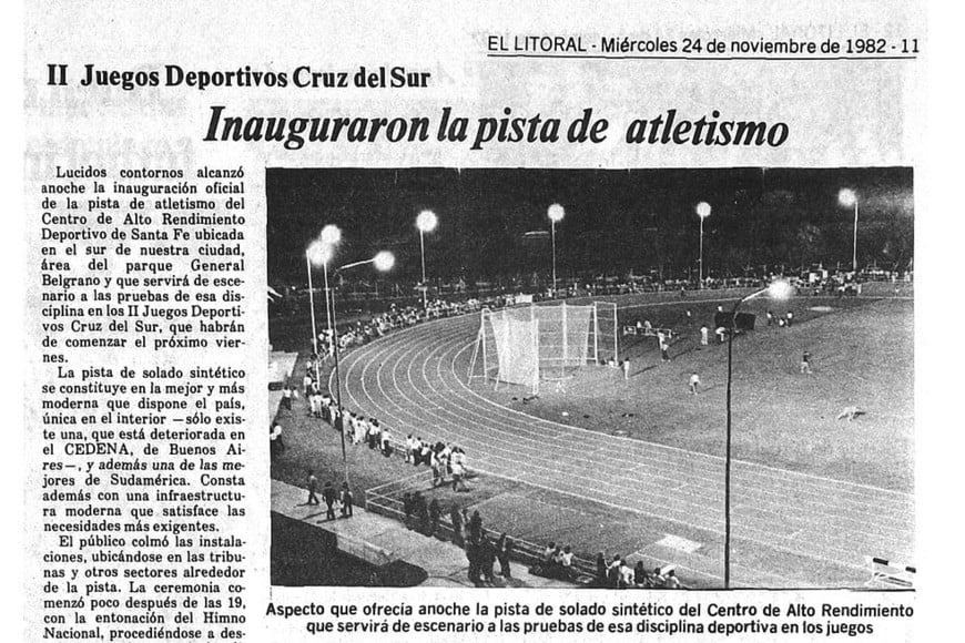 El recorte de El Litoral, en noviembre de 1982.