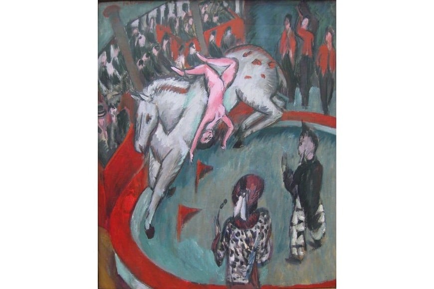 "El jinete circense" de Ernst Ludwig Kirchner. Foto: Pinakothek der Moderne, Múnich.