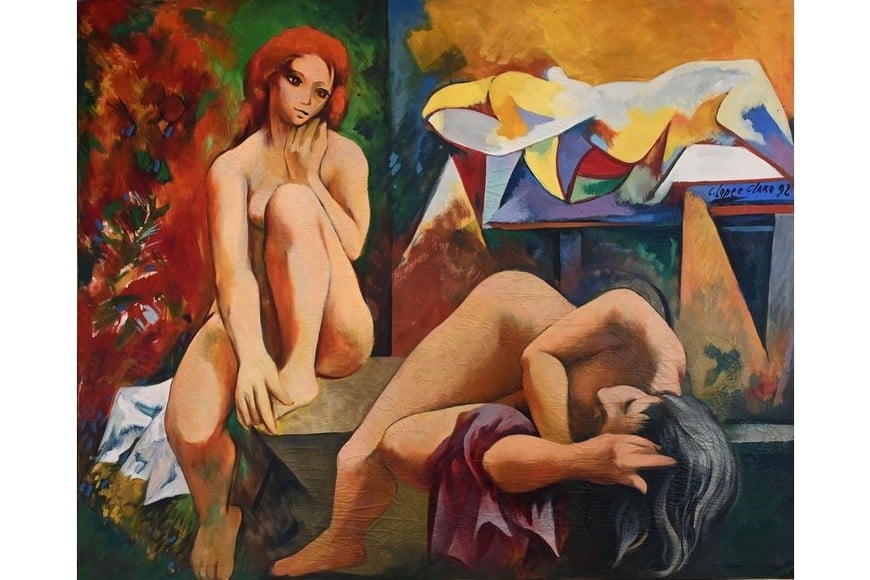 "Mujeres cubista" de César López Claro. Foto:  Colección Santa Fe Arte