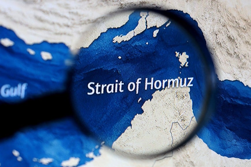 FILE PHOTO: A map showing the Strait of Hormuz is seen in this illustration taken March 23, 2026. REUTERS/Dado Ruvic/Illustration/File Photo