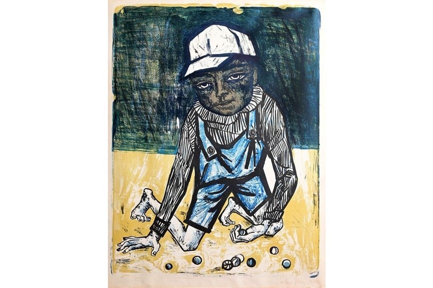 "Jacinto y sus canicas" de Antonio Berni. Foto: Colección Santa Fe Arte