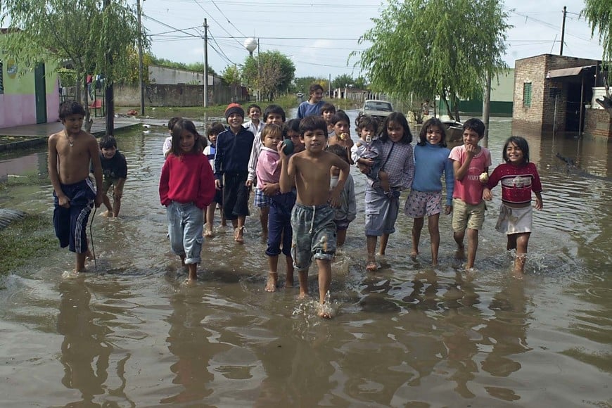 Los inundaditos. Registro fotográfico de 2003. Néstor Gallegos (archivo).