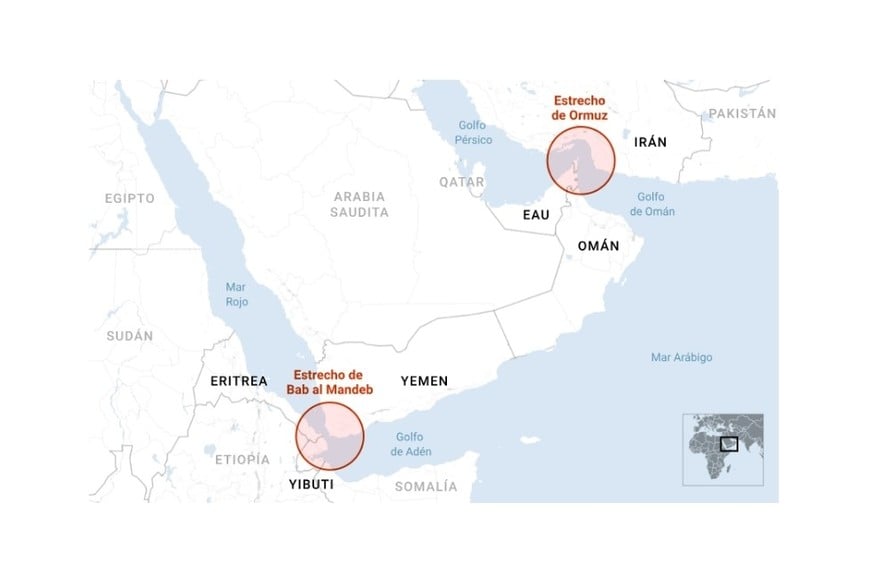 Estrecho de Bab al Mandeb y Ormuz