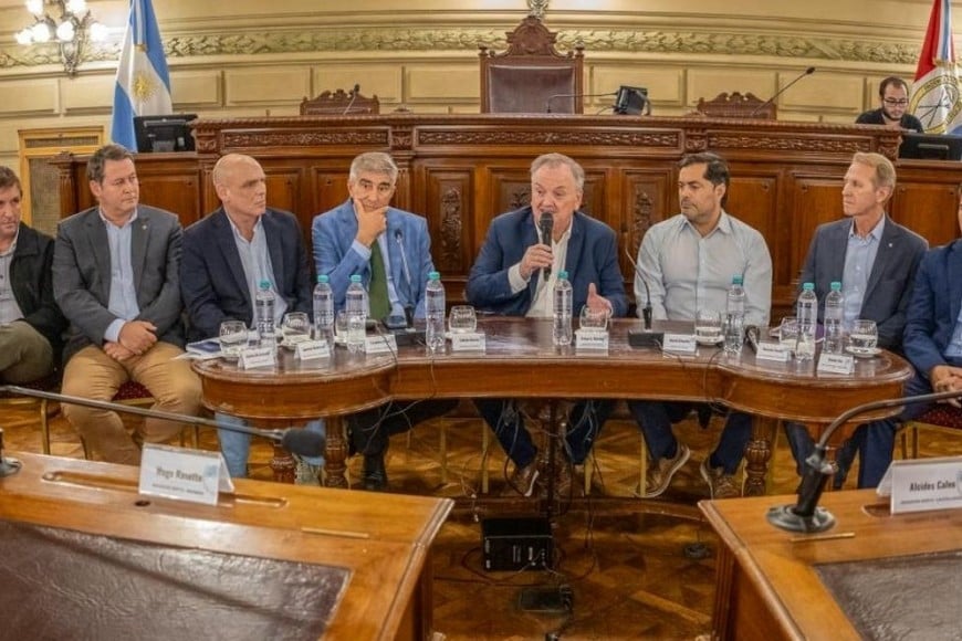 Felipe Michlig coordinó la reunión en el recinto del Senado. Foto: Gentileza