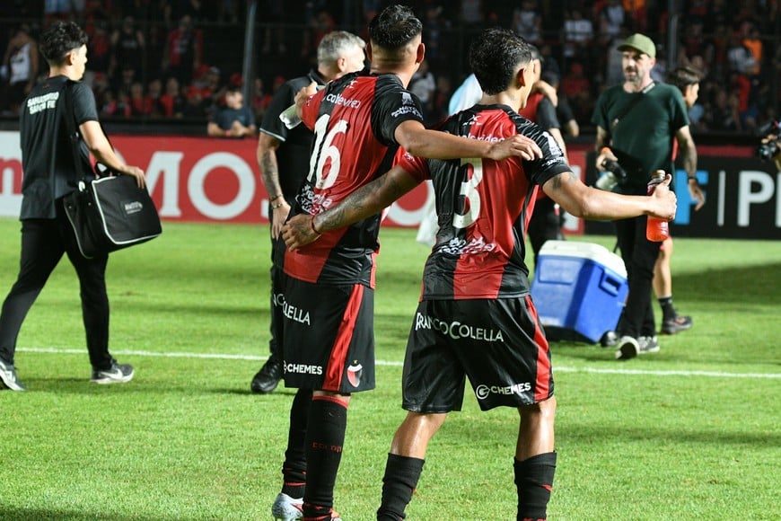 La dupla que se hizo responsable de la victoria ante Racing de Córdoba. Matías Godoy y Conrado Ibarra armaron la pared que terminó en un penal que luego ejecutó brillantemente Lago para el 1 a 0 definitivo del domingo pasado.