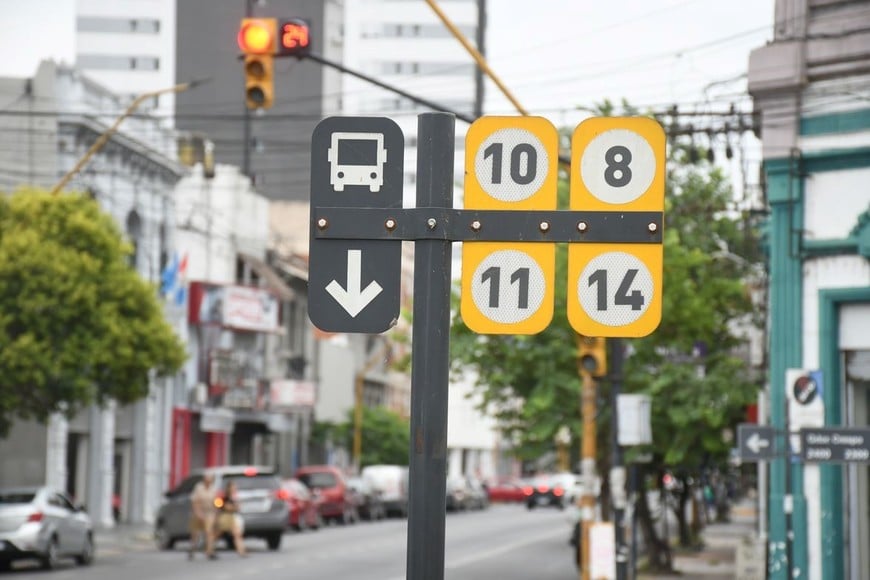 8 de febrero de 2024. Hubo paro de colectivos en la ciudad. Foto: Flavio Raina