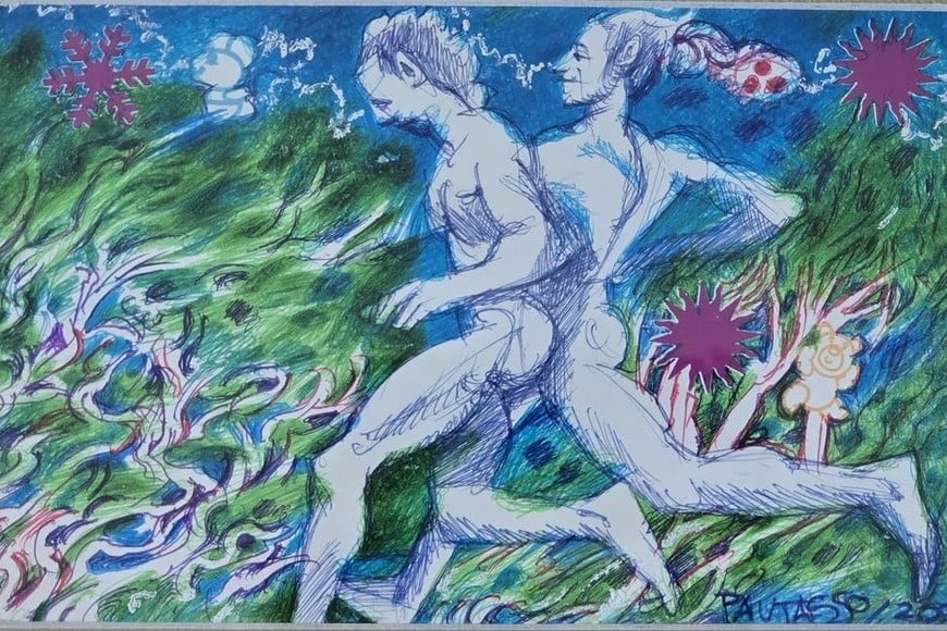"Entrenando duro", 2000, de Pautasso. Foto: Colección Santa Fe Arte