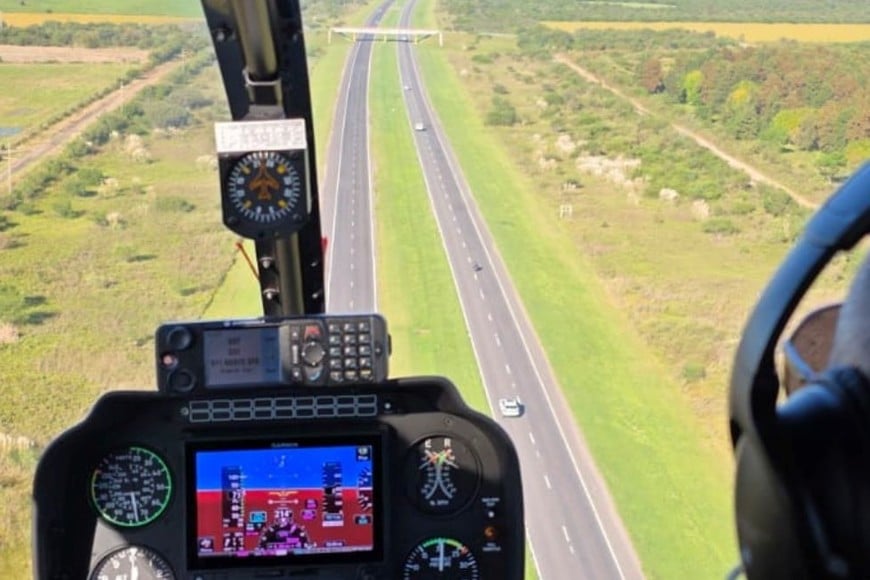 El Subjefe de la Policía encabezó vuelos. Foto: El Litoral