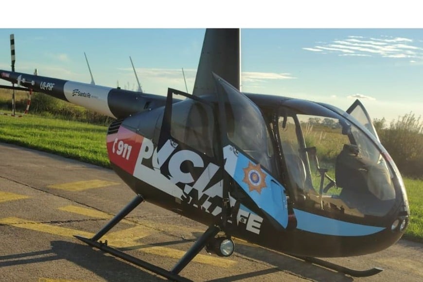 El helicóptero surcó los cielos de Santa Fe en apoyo de las patrullas. Foto: El Litoral