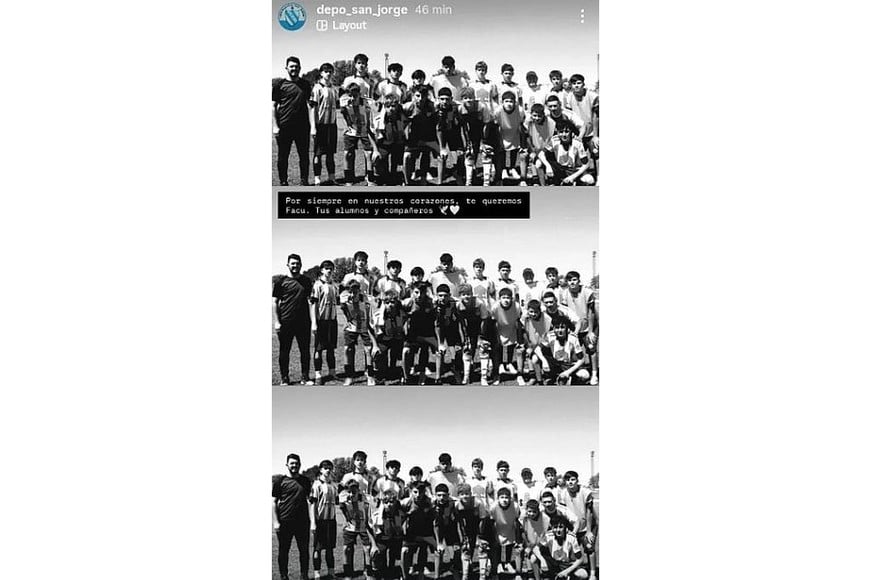 Mensaje del Club Deportivo San Jorge. Foto: Gentileza.