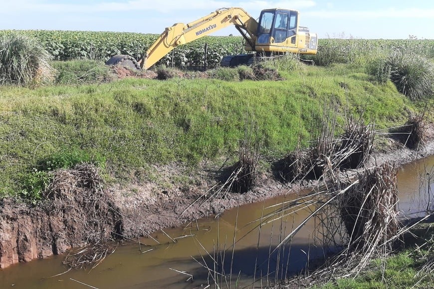 Los trabajos incluyeron, además de la limpieza del canal principal, intervenciones complementarias en el canal perimetral de La Chispa.