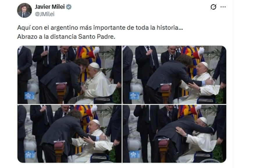 El posteo de Javier Milei en X.