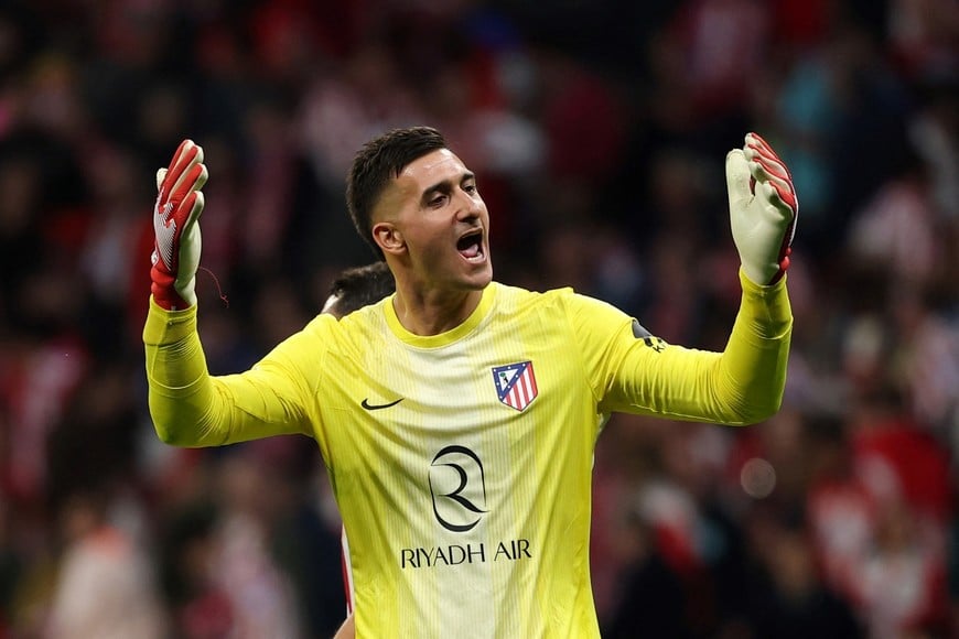 Soccer Football - UEFA Champions League - Quarter Final - Second Leg - Atletico Madrid v FC Barcelona - Riyadh Air Metropolitano, Madrid, Spain - April 14, 2026
Atletico Madrid's Juan Musso reacts REUTERS/Gonzalo Fuentes